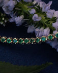 14K Emerald Cupcake Tennis Bracelet | 2 CTW
