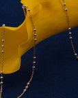 Two-Tone Triple Beaded Satellite Necklace