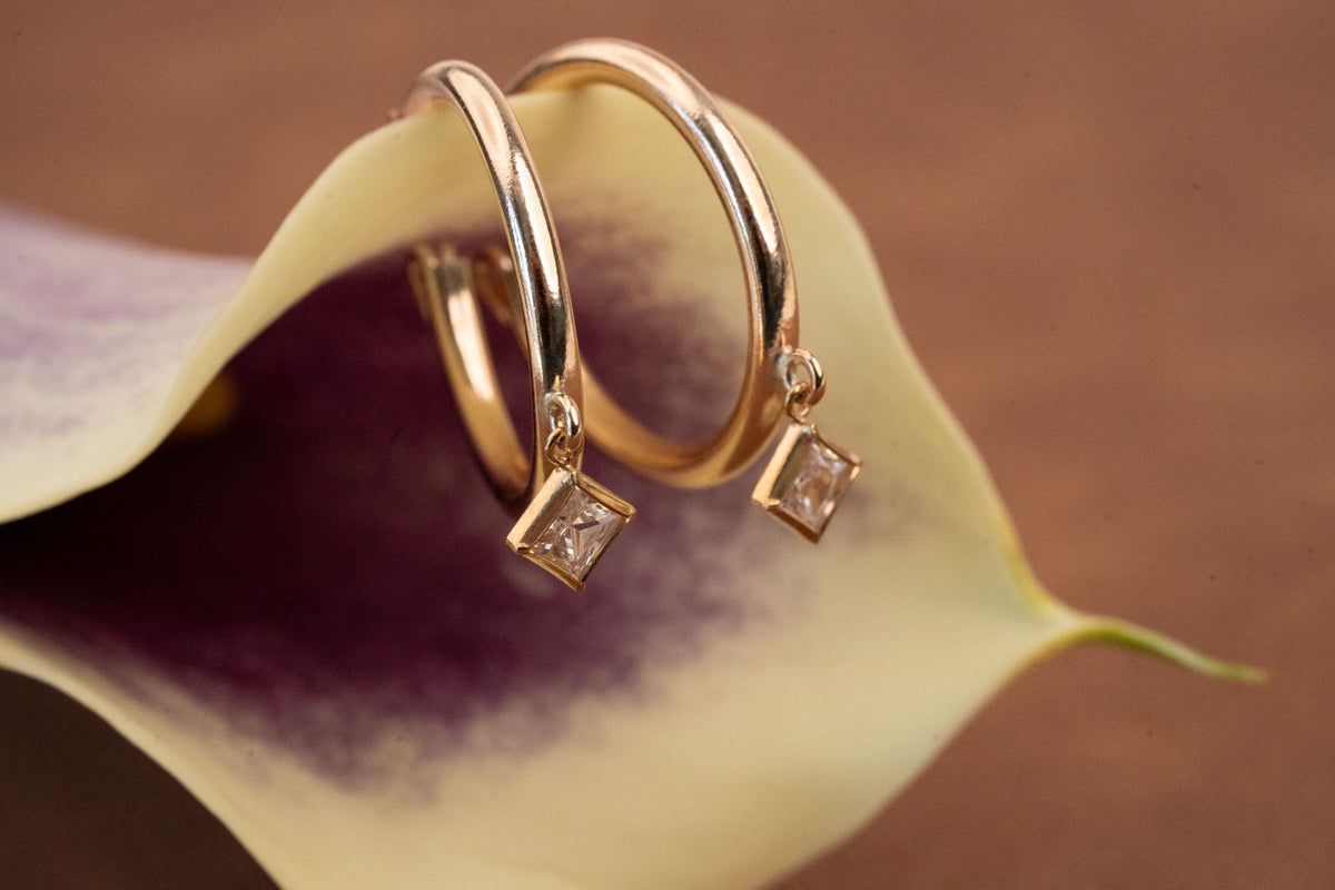 Goddess Crystal Clasp Hoops