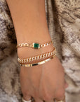 14k Emerald Neptune Bracelet