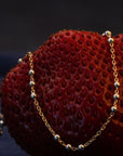 Two-Tone Triple Beaded Satellite Necklace