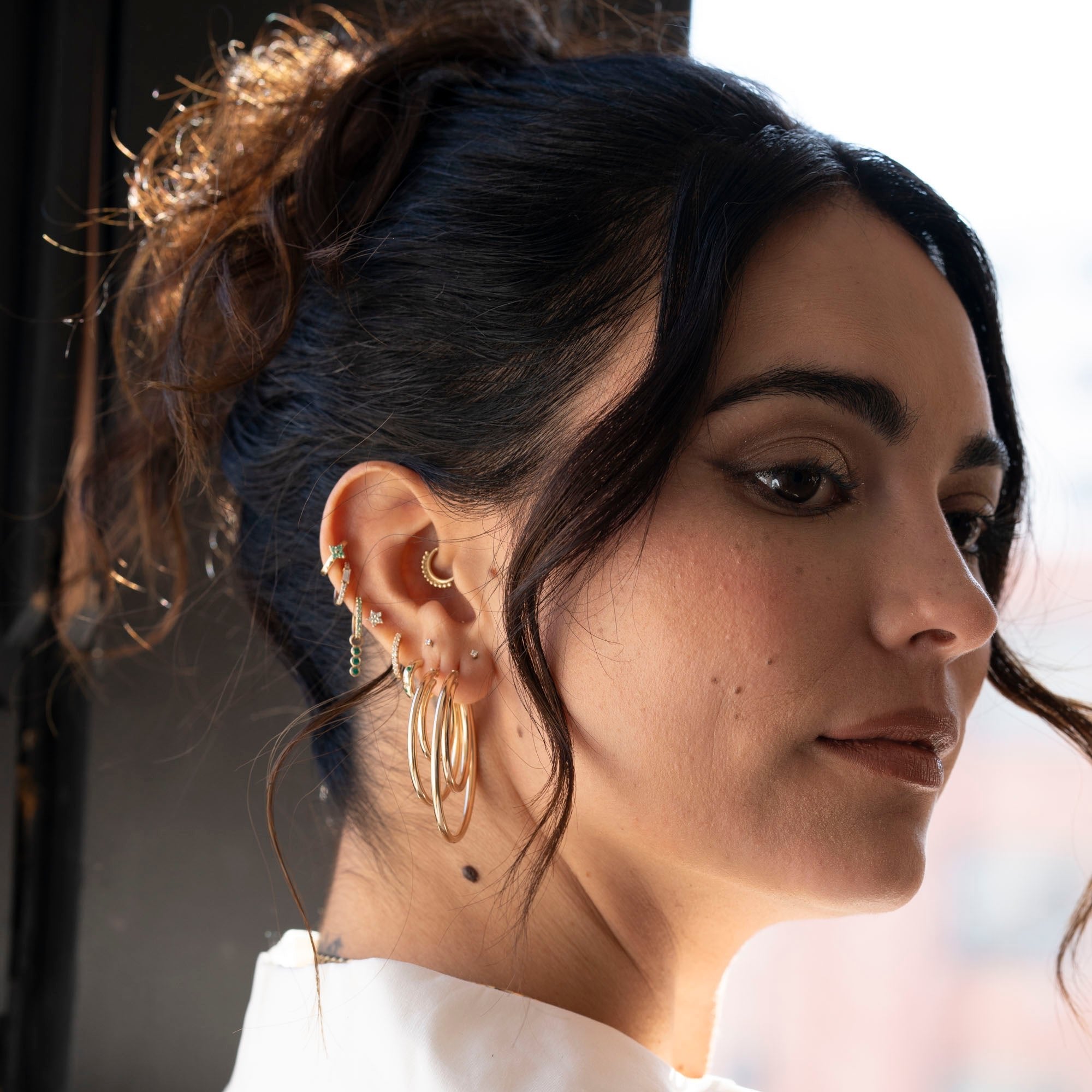 Gold Filled Double Clasp Hoops