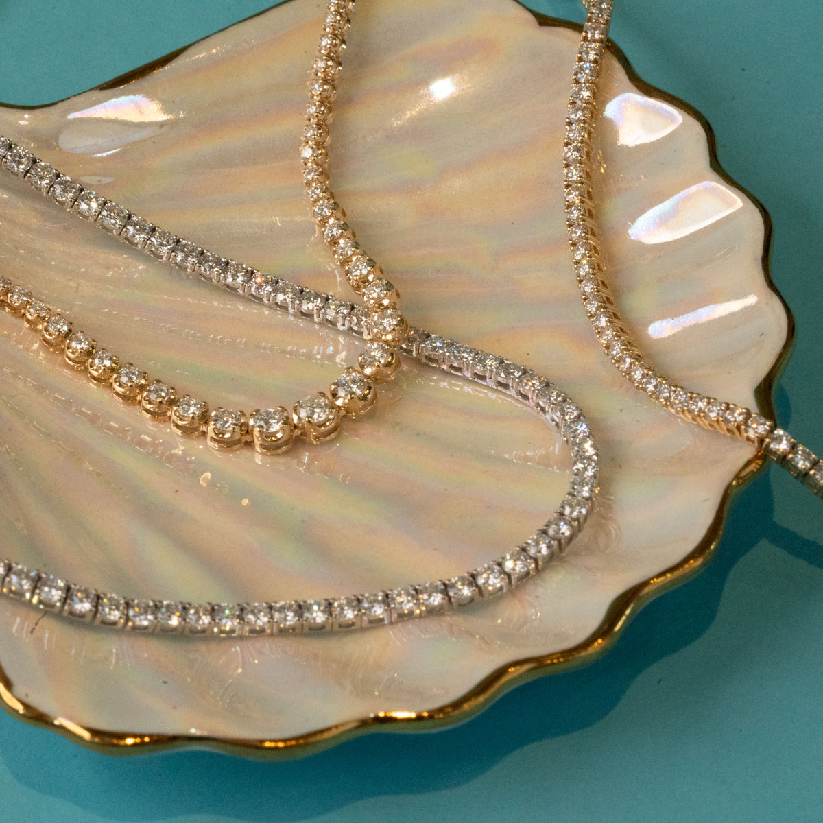 14k Cupcake Graduated Tennis Necklace | 3.51 CTW