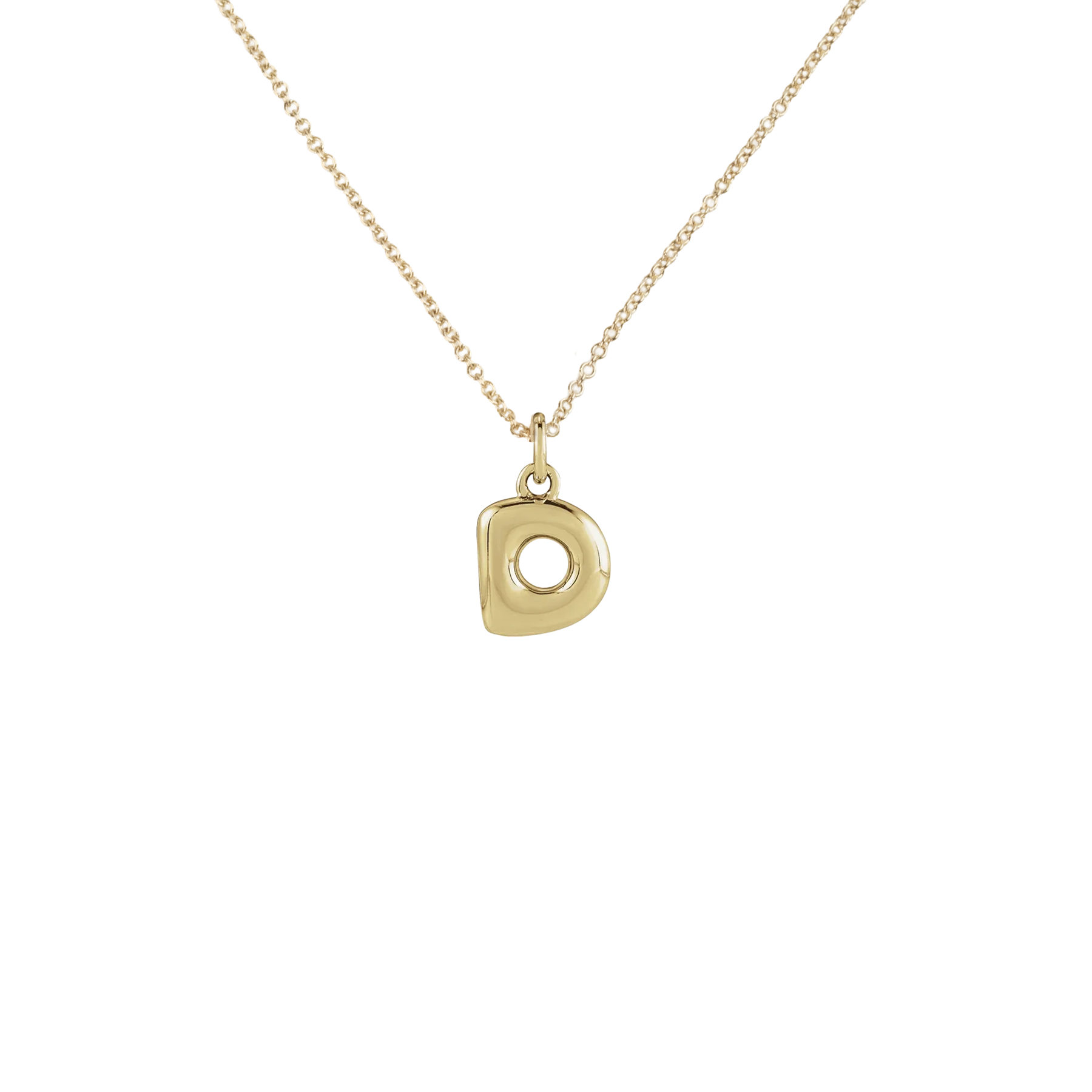 14k Bubble Letter Necklace