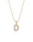 14k Diamond Bubble Letter Necklace
