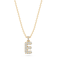 14k Diamond Bubble Letter Necklace