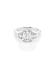 14k Emerald-Cut Meridian Bezel Ring