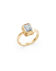14k Emerald-Cut Eclipse Bezel Ring