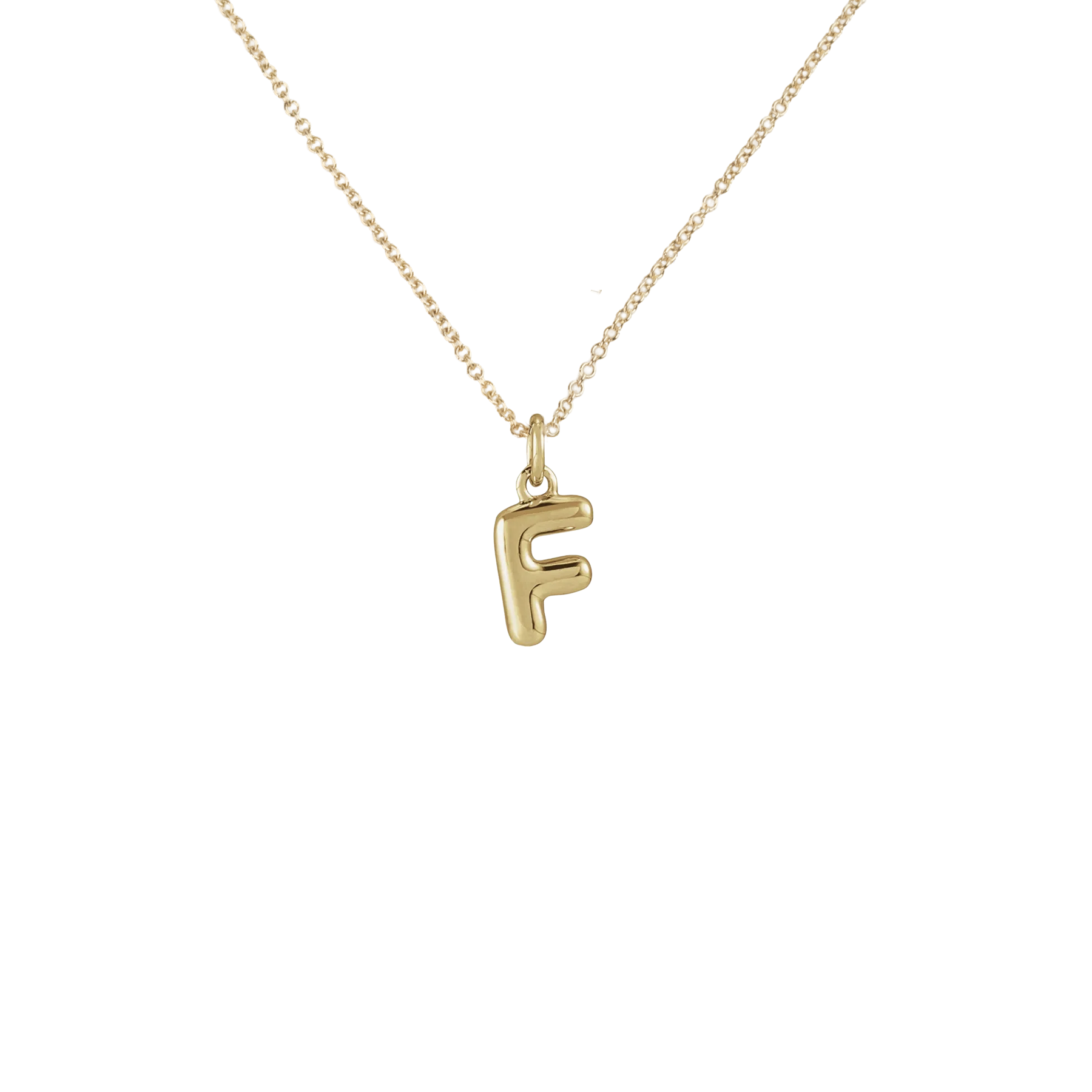 14k Bubble Letter Necklace