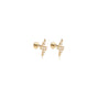 14k Diamond Lightning Bolt Flatback Studs