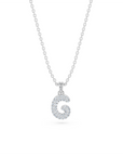 14k Diamond Bubble Letter Necklace