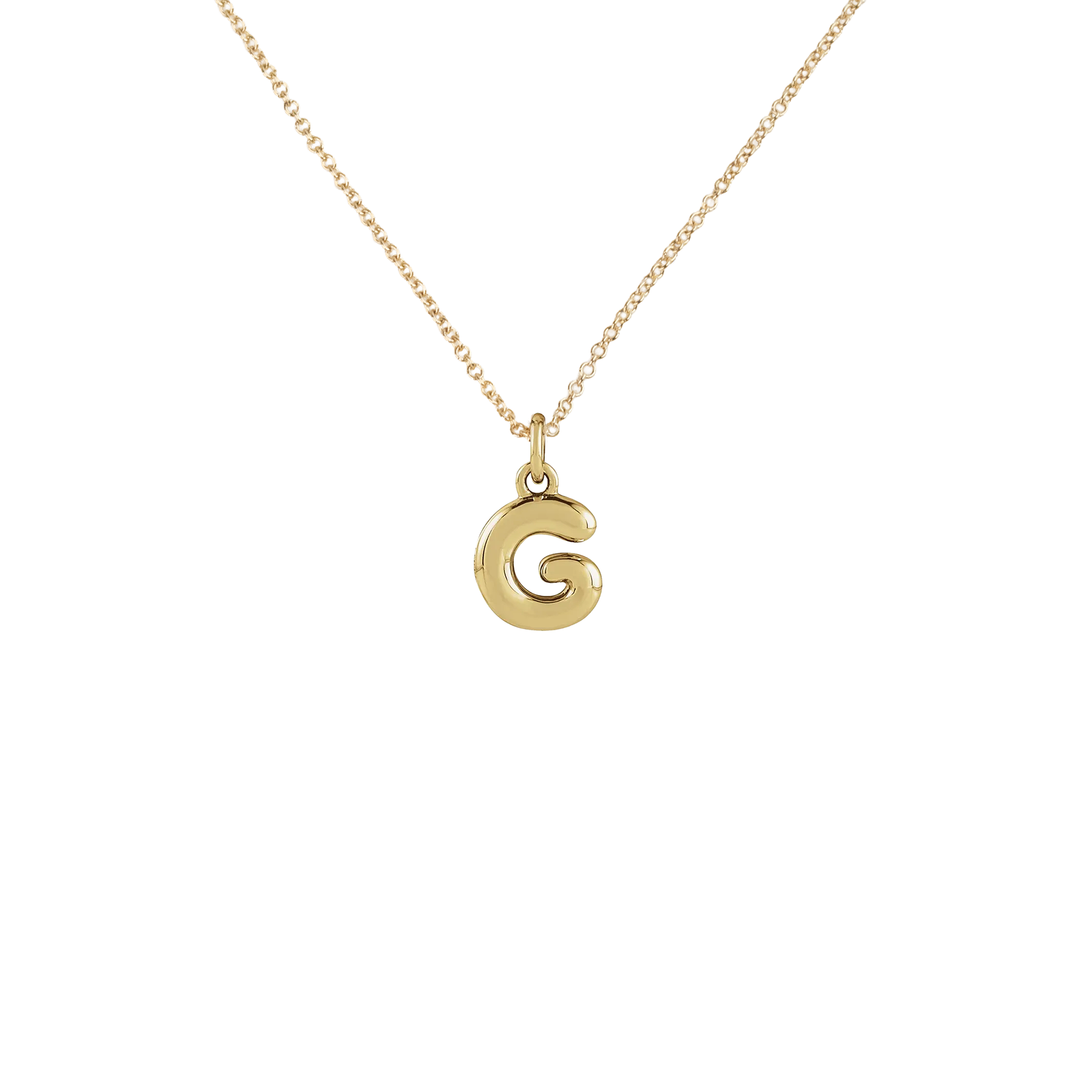 14k Bubble Letter Necklace