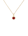 Gold Filled Crystal Charm Birthstone Necklace