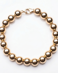 8mm Gold Beaded Bracelet