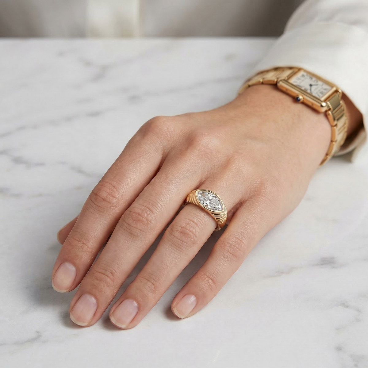 14 Marquise Pyramid Ring