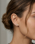 14k Diamond Bezel Studs