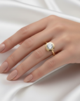 14k Round Eclipse Ring