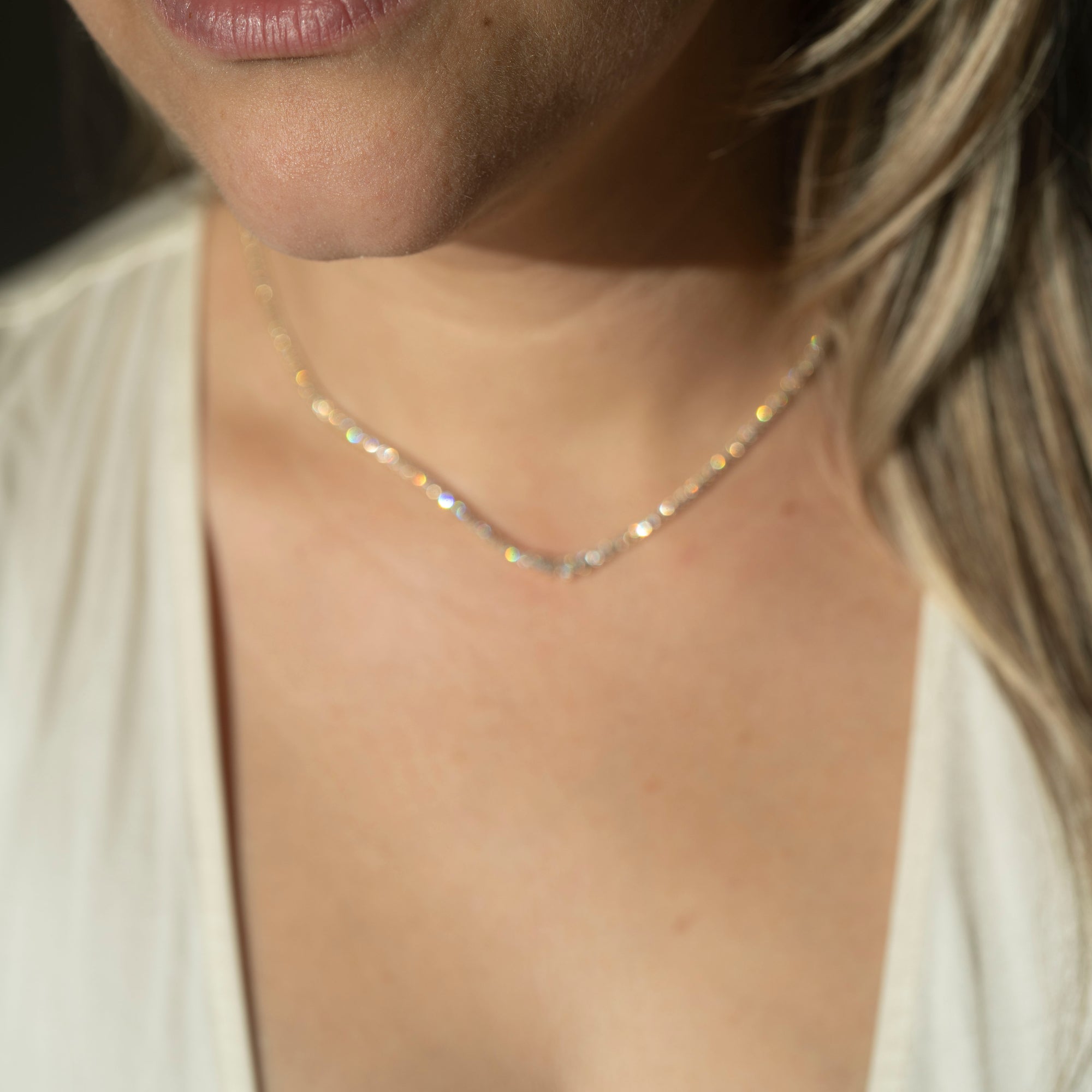 14k Graduated Tennis Necklace | 3.2 CTW