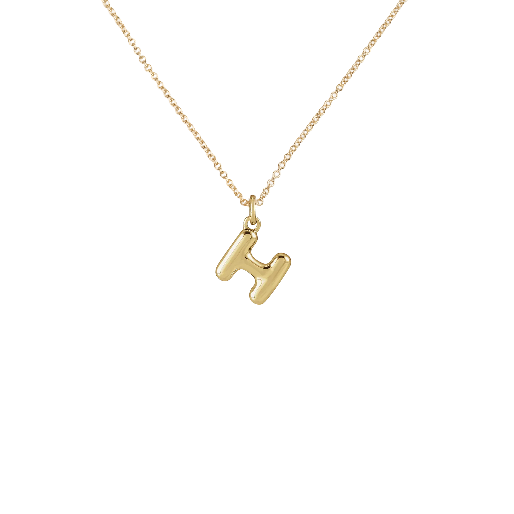 14k Bubble Letter Necklace
