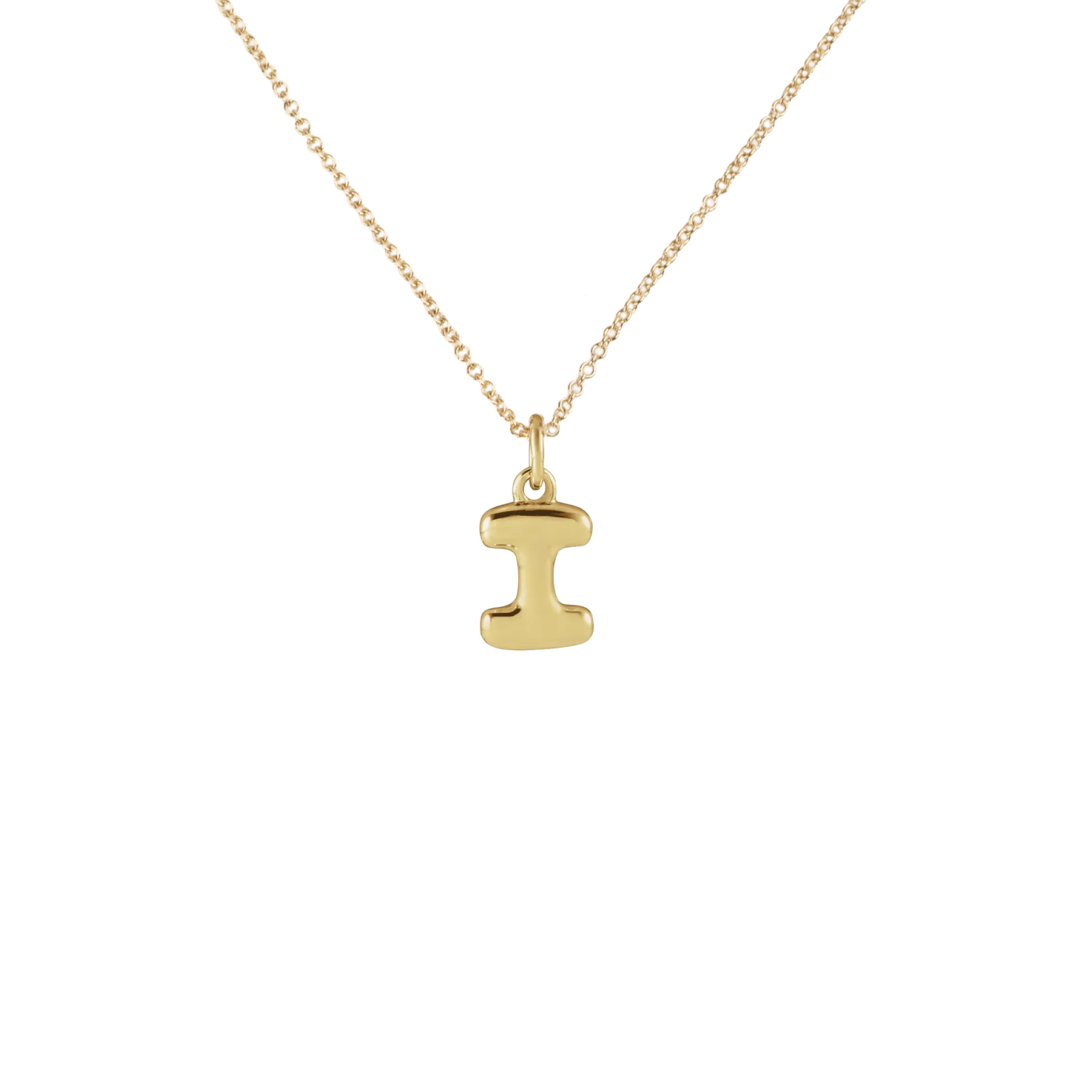 14k Bubble Letter Necklace