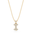 14k Diamond Bubble Letter Necklace