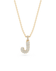 14k Diamond Bubble Letter Necklace