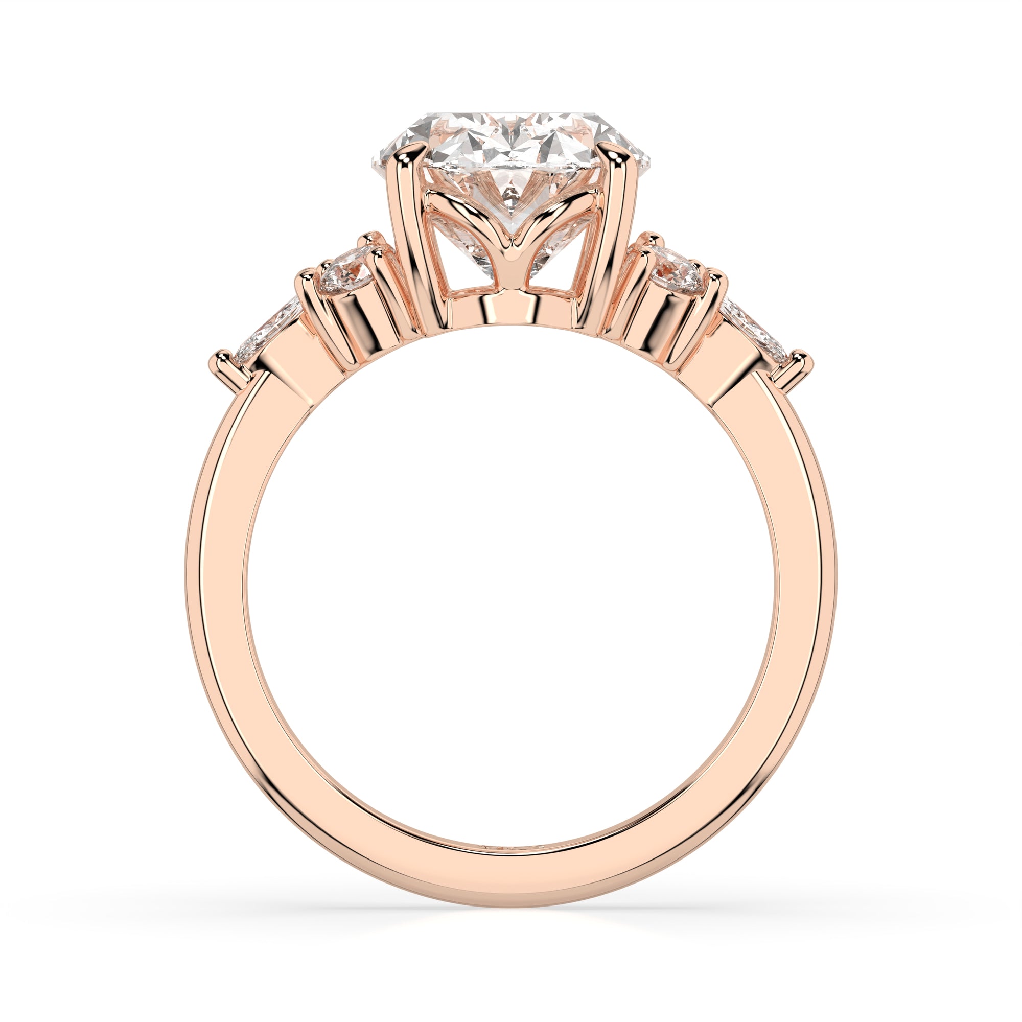 14k Oval Accent Ring