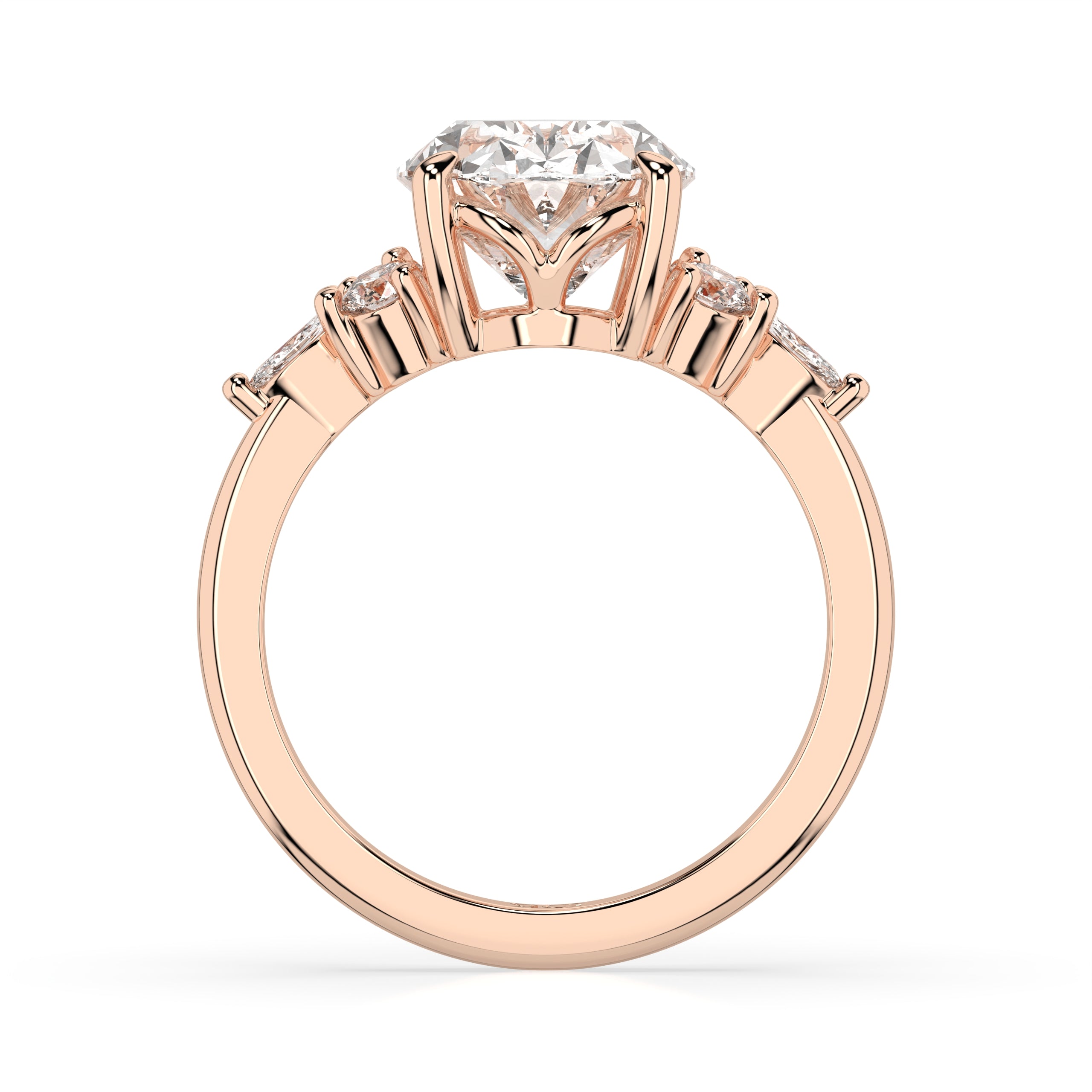 14k Oval Accent Ring