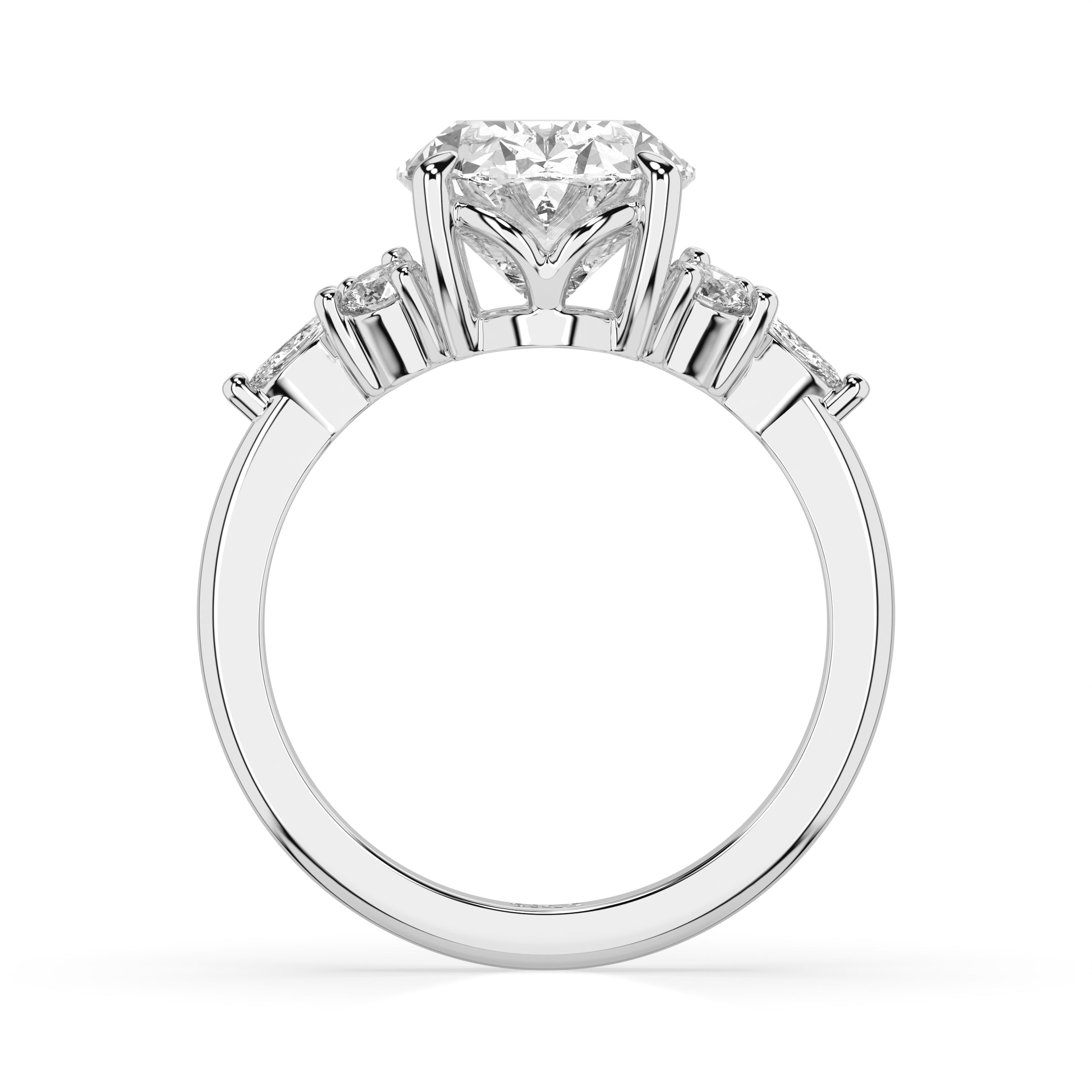14k Oval Accent Ring