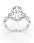 14k Oval Accent Ring