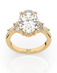 14k Oval Accent Ring