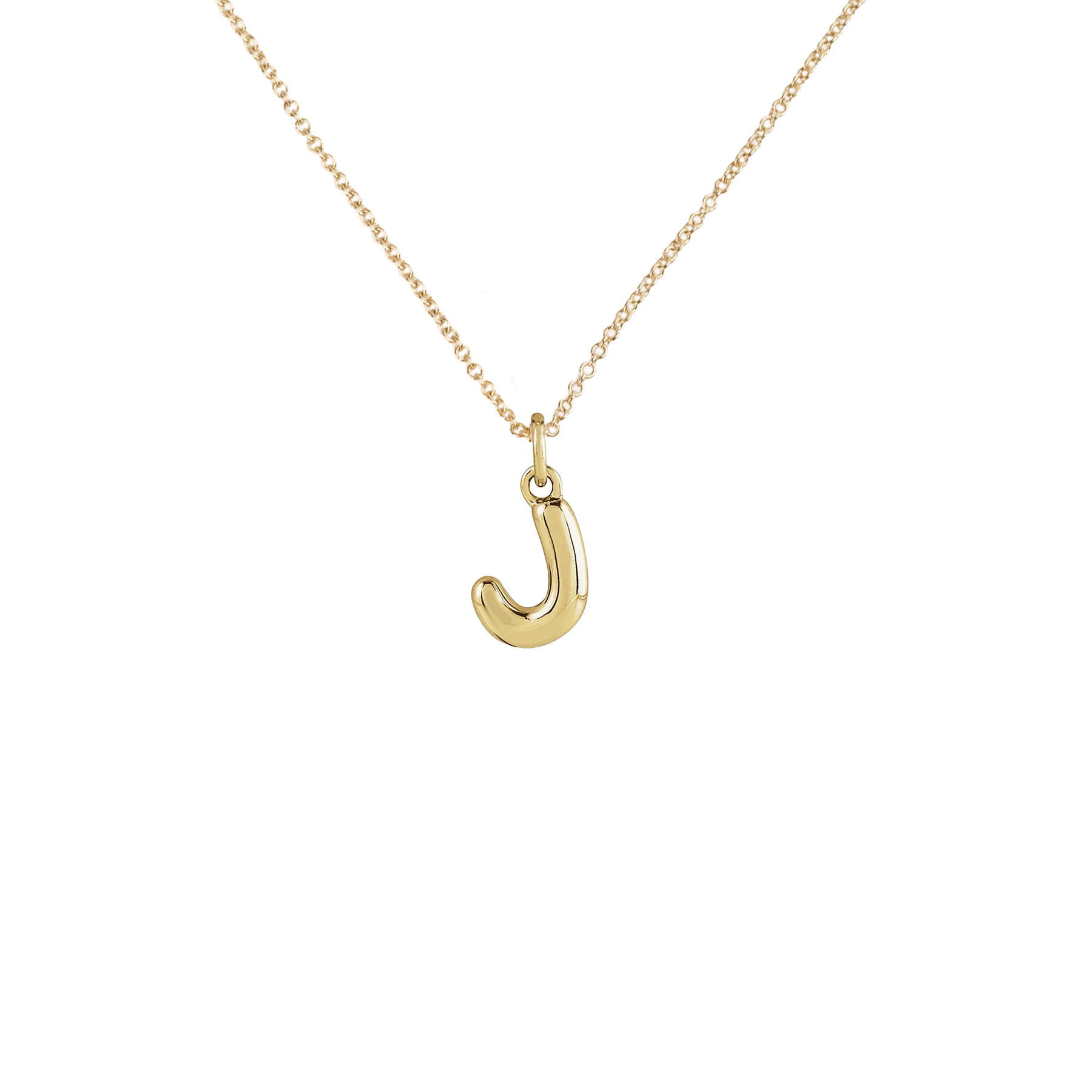 14k Bubble Letter Necklace