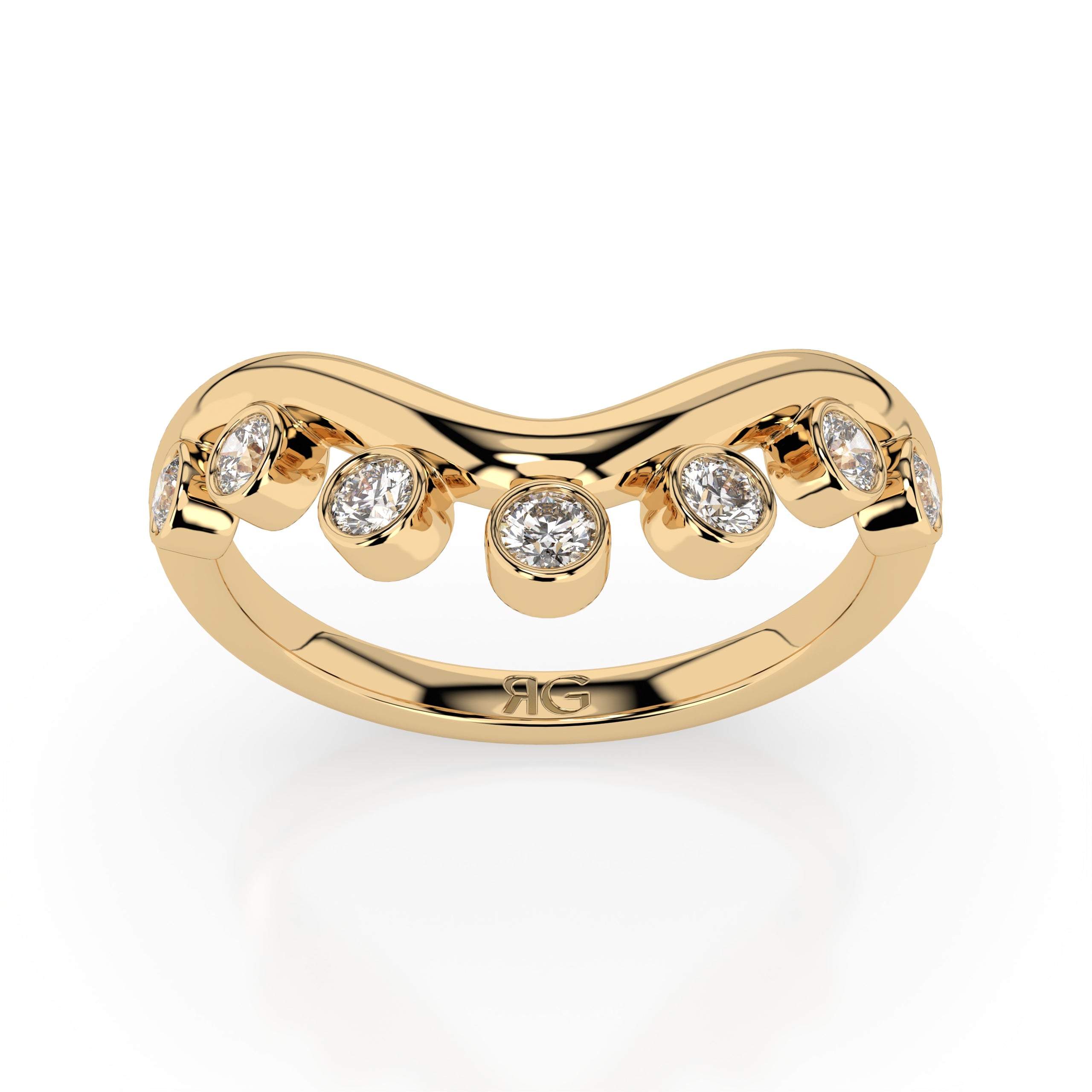 14k Cleo Chevron Band