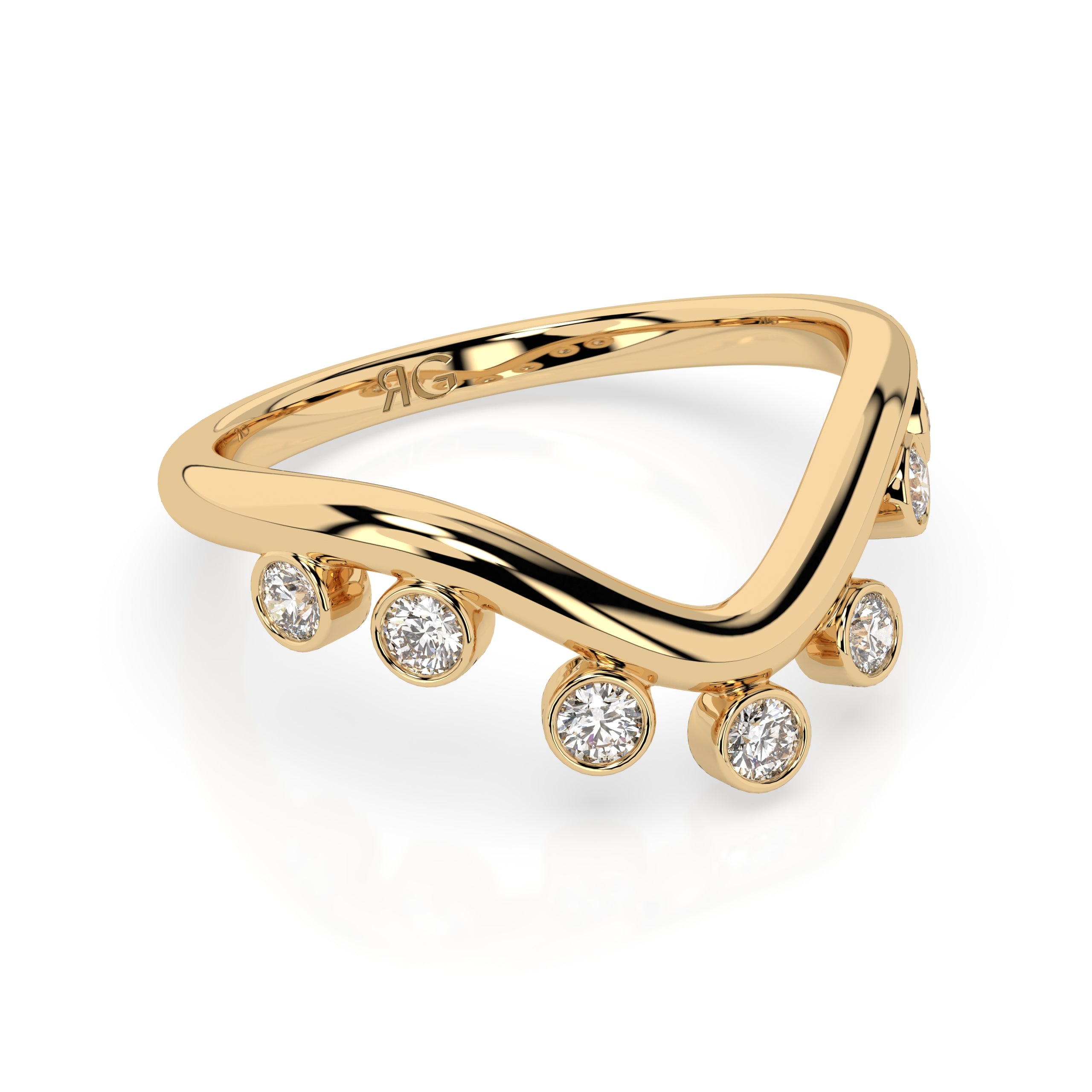 14k Cleo Chevron Band