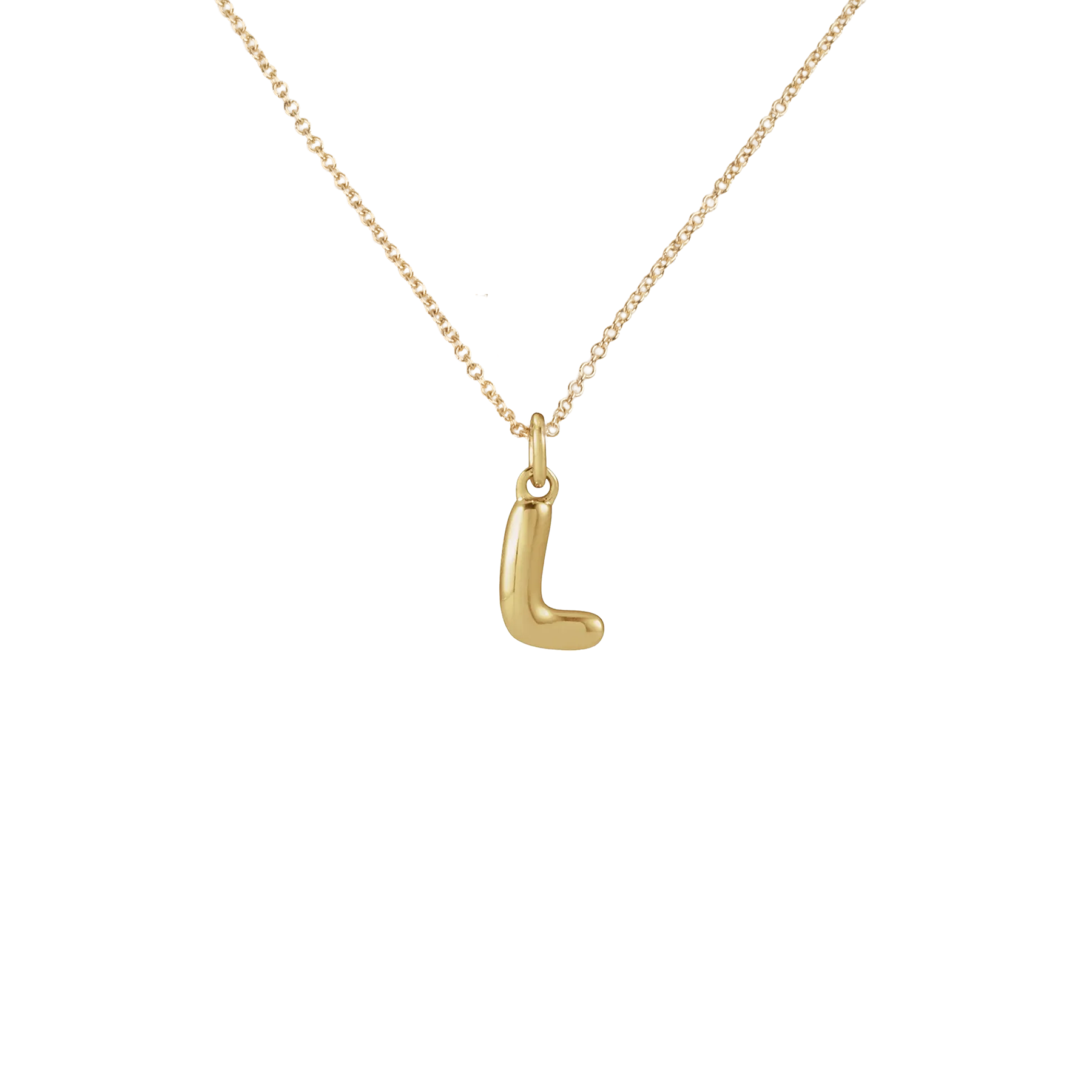 14k Bubble Letter Necklace