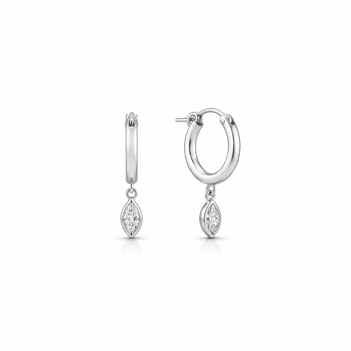 Marquise Clasp Hoops