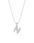14k Diamond Bubble Letter Necklace