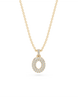 14k Diamond Bubble Letter Necklace