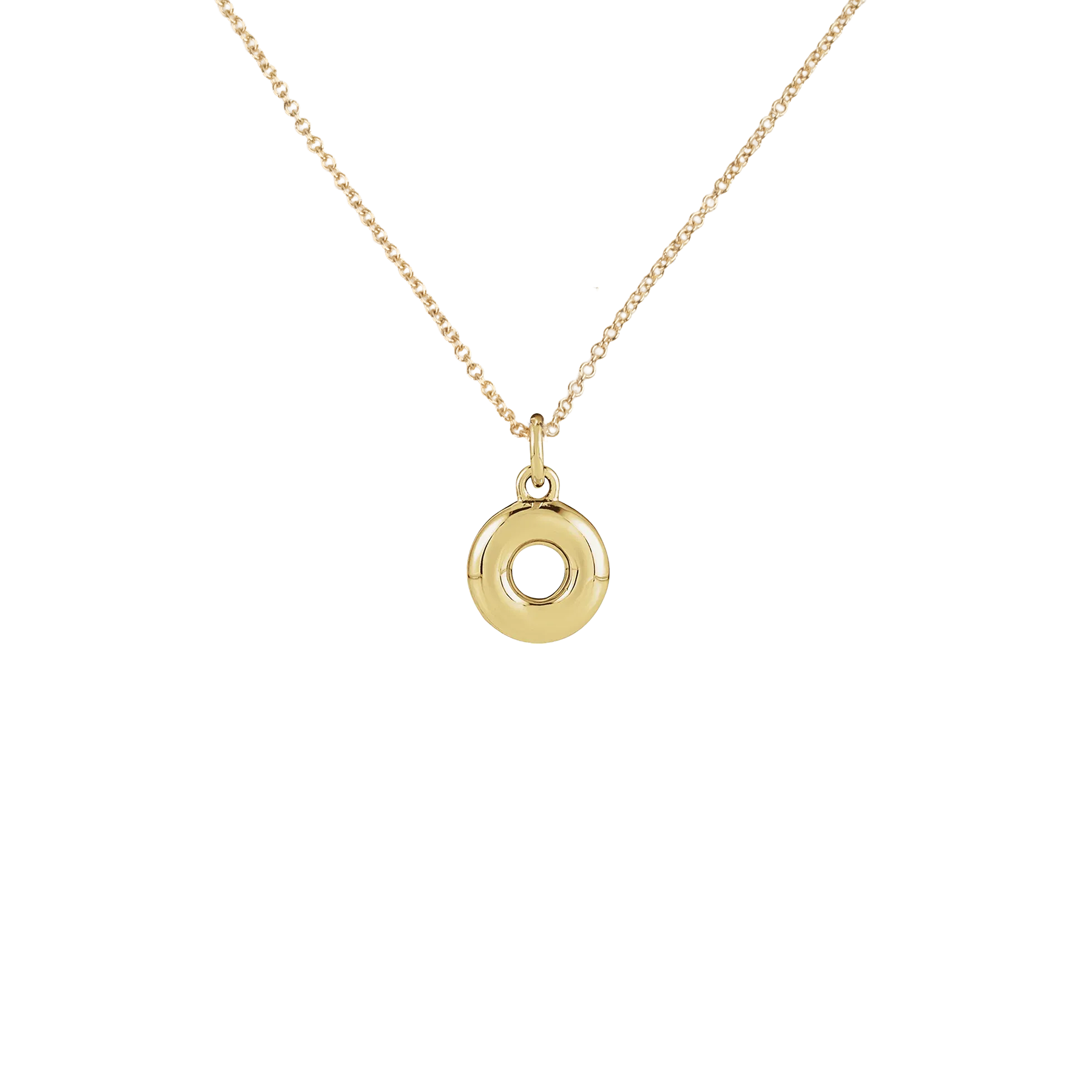 14k Bubble Letter Necklace
