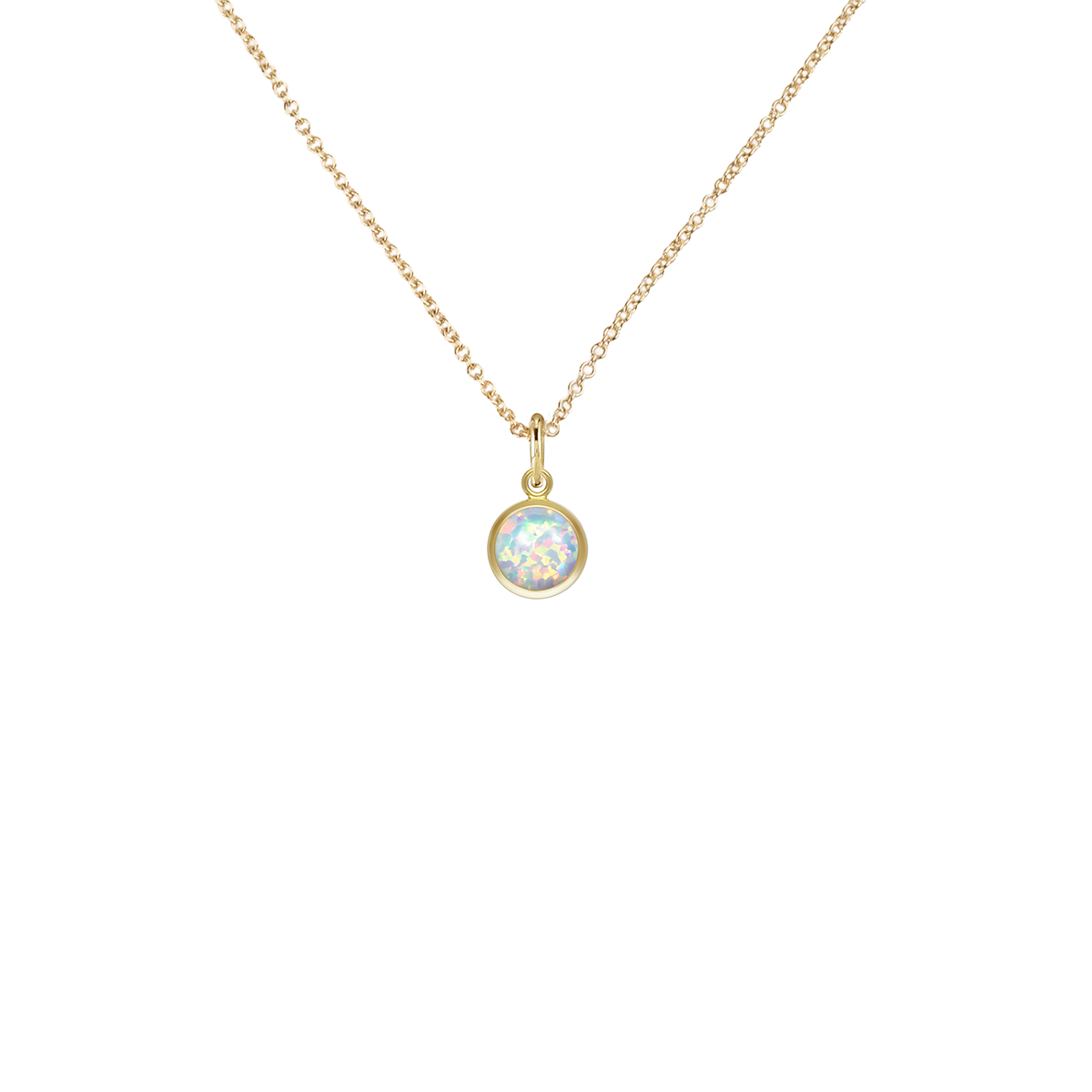 Gold Filled Crystal Charm Birthstone Necklace