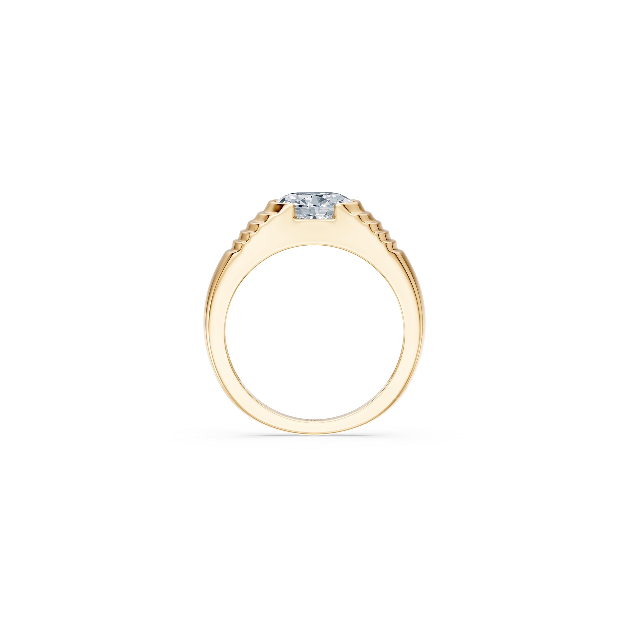 14 Oval Diamond Pyramid Ring