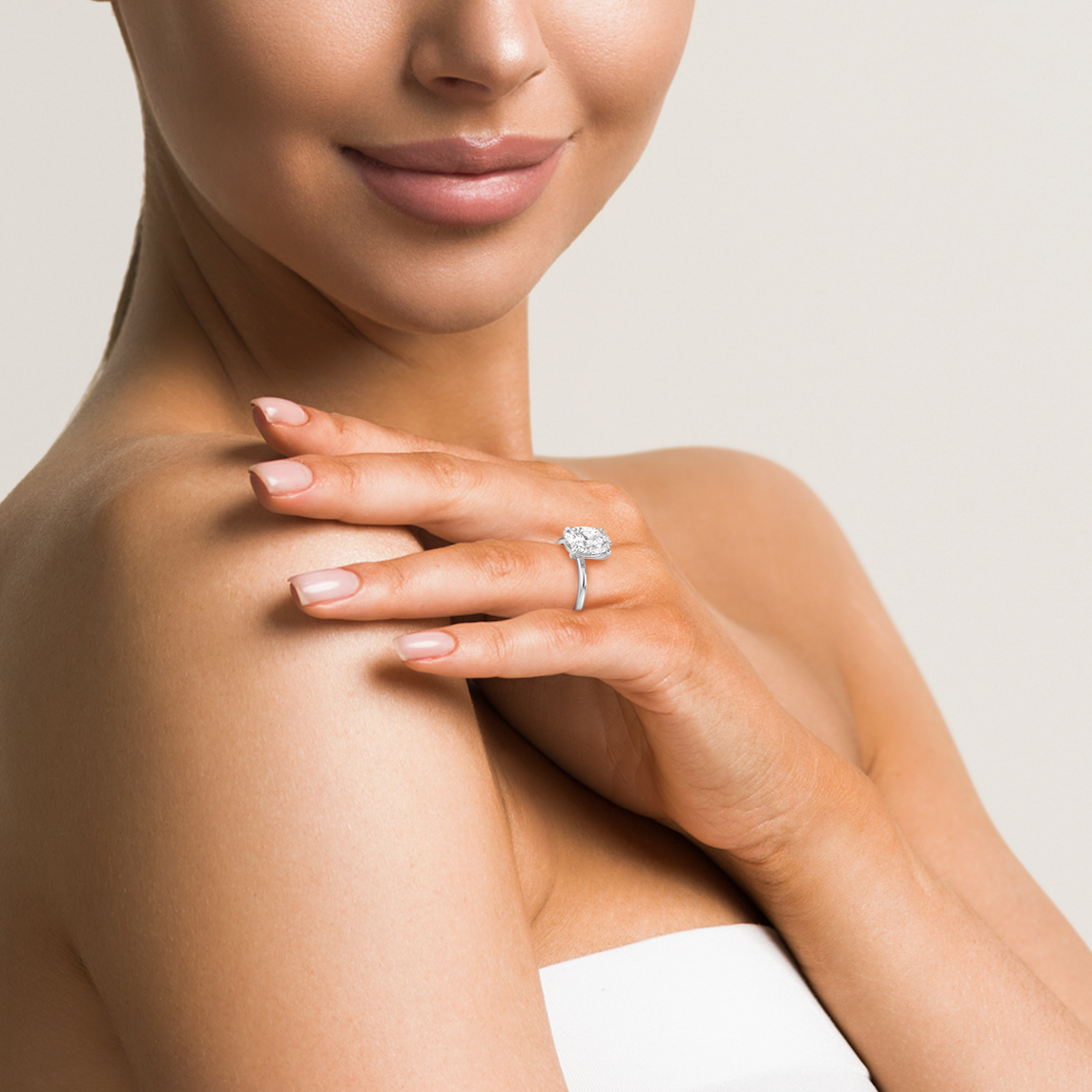 14k Oval Cut Solitaire Ring