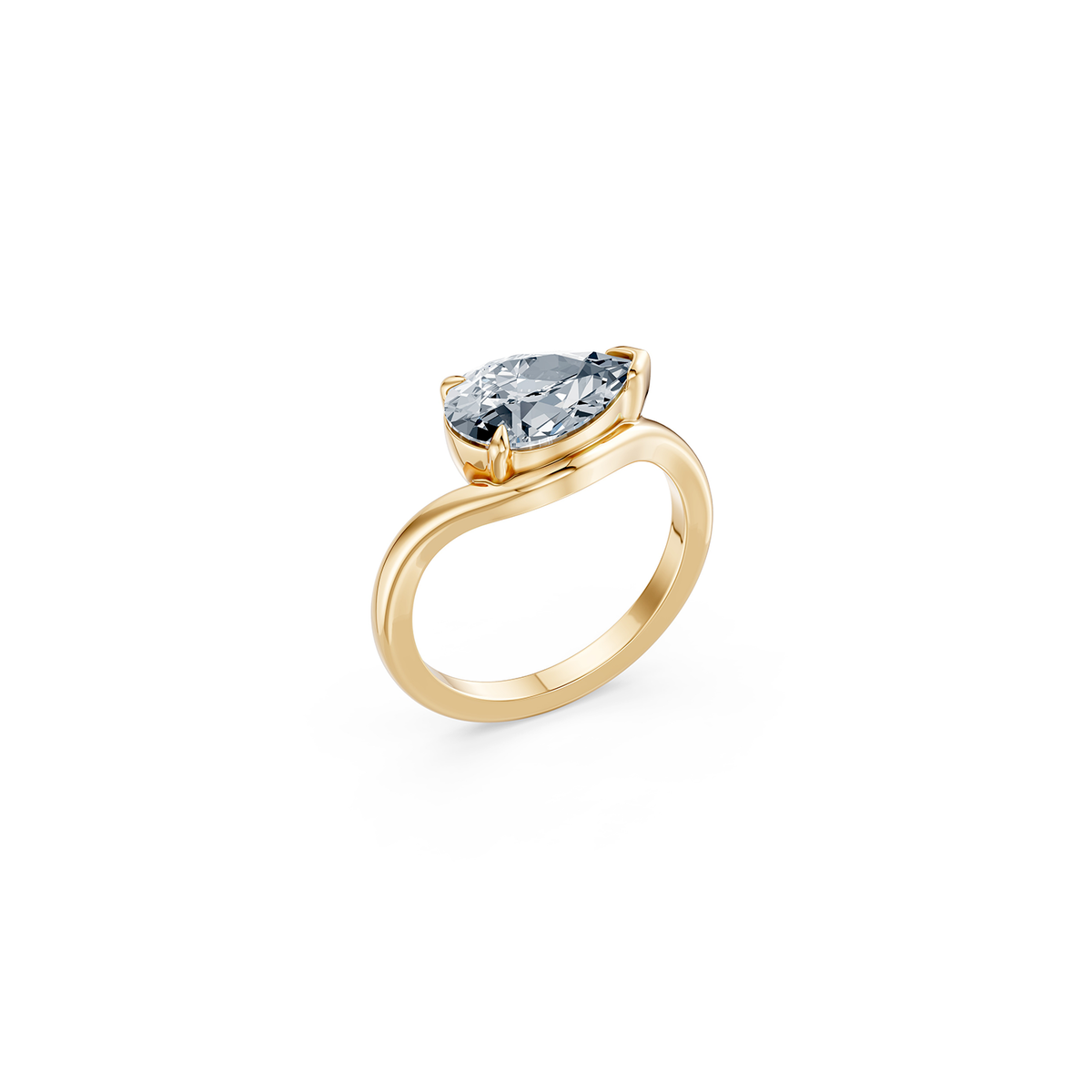 14k Allure Bold Pear Ring