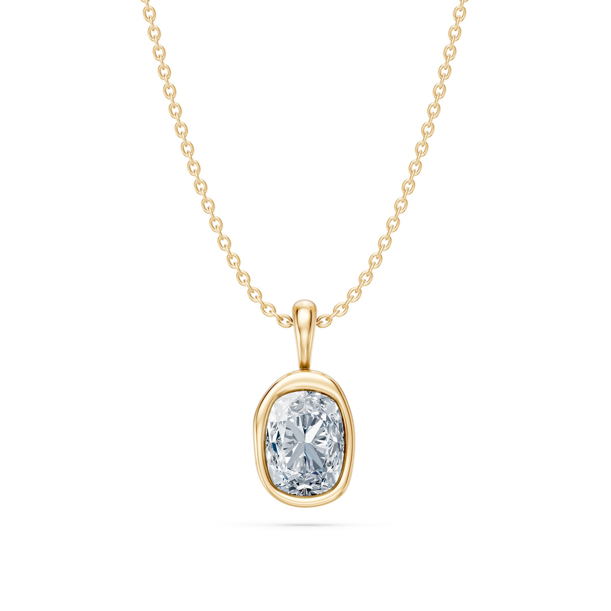 14k Organic Cushion Necklace