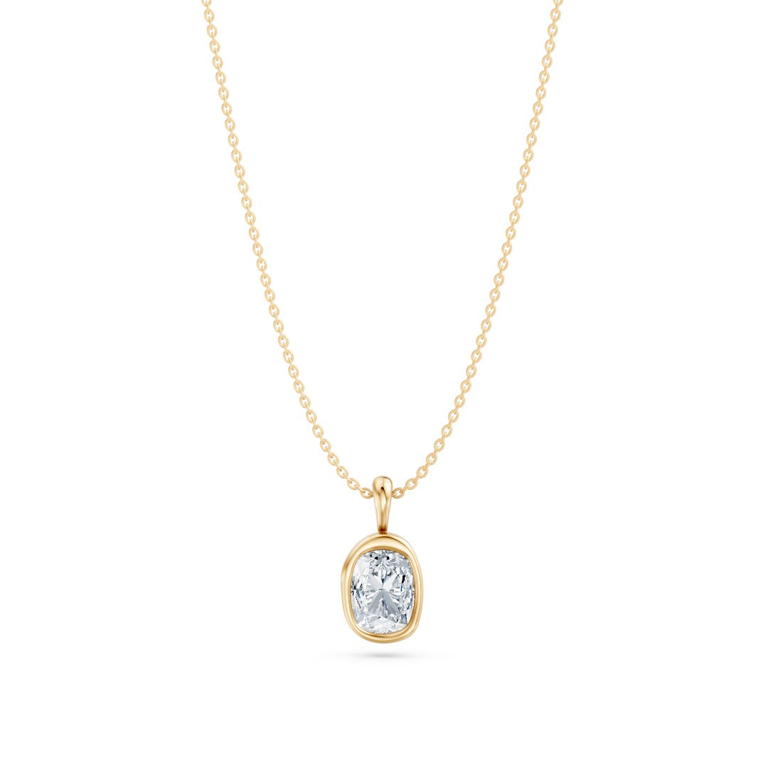14k Organic Cushion Necklace