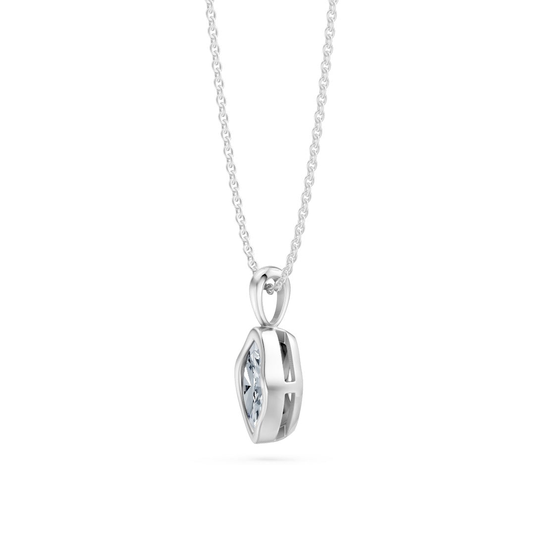 14k Organic Marquise Necklace