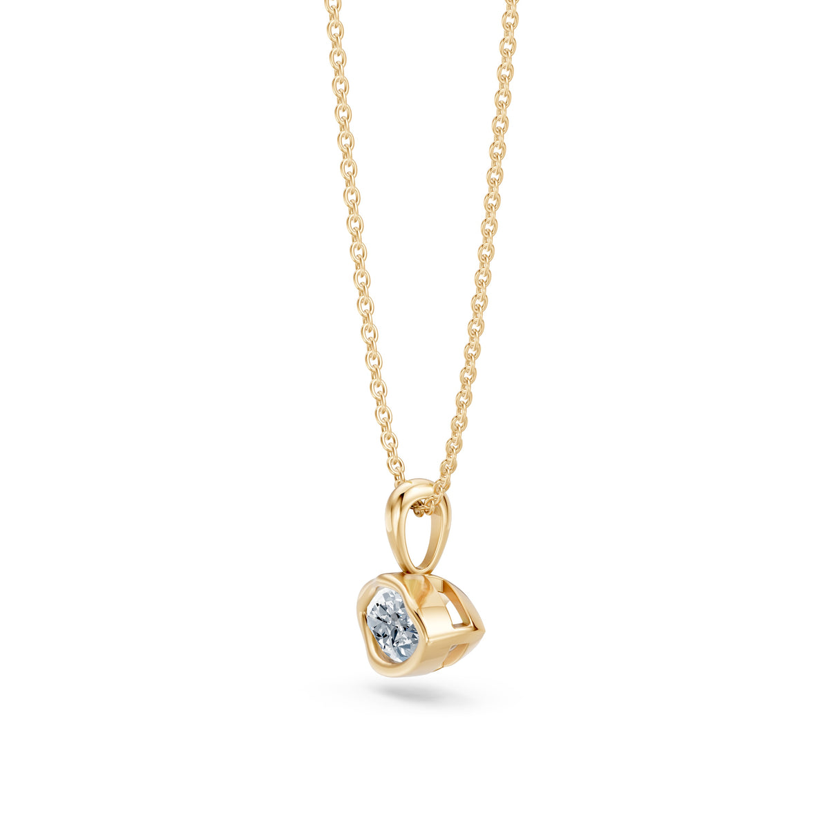 14k Organic East-West Marquise Necklace