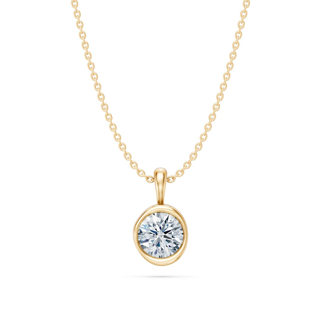 14k Organic Round Necklace