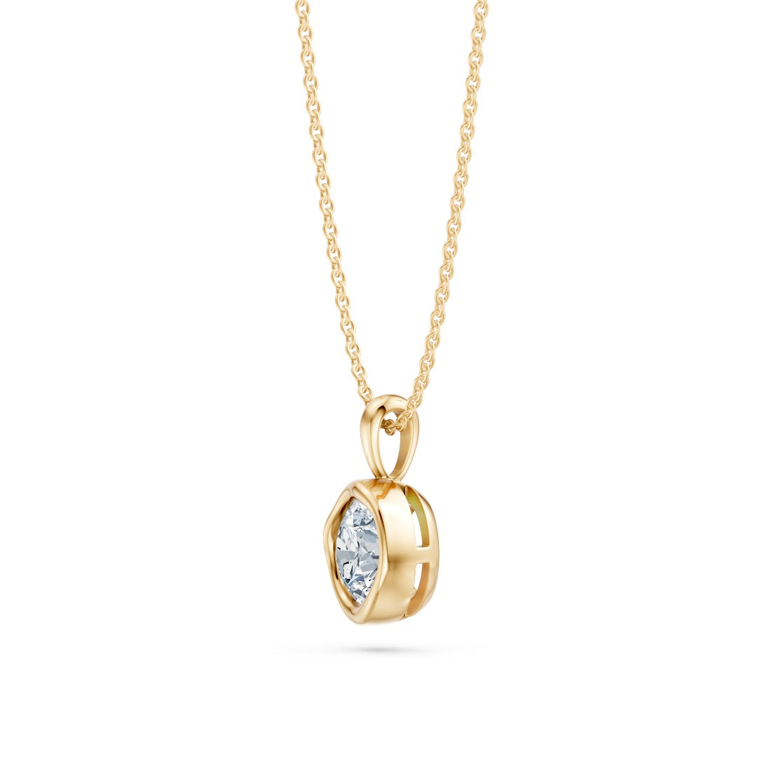 14k Organic Round Necklace