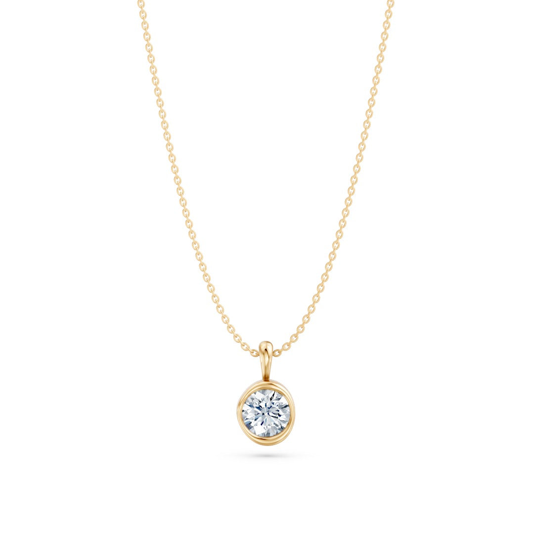 14k Organic Round Necklace
